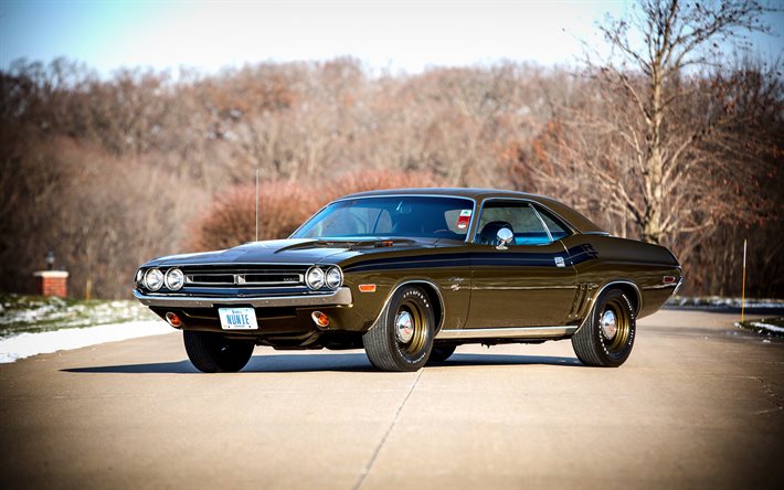 Dodge Challenger, retro-autot, 1971-autot, lihasautot, 1971 Dodge Challenger, amerikkalaiset autot, Dodge