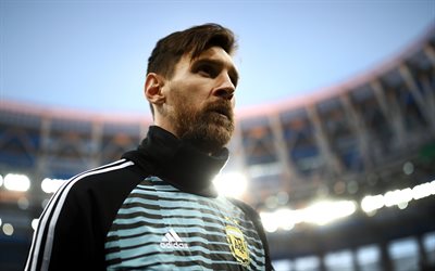 4k, Lionel Messi, football stars, match, Argentine National Team, Messi, soccer, footballers, Argentina national football team, Leo Messi