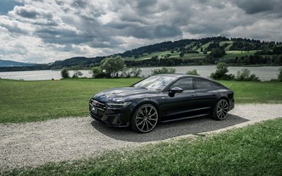 Audi A7 Sportback, offroad, 2018 voitures, de CAF, de r&#233;glage, noir A7 Sportback, Audi
