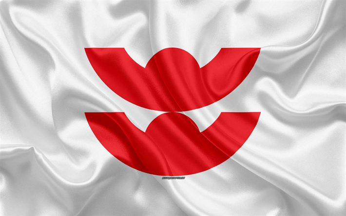 Bandeira de Izumo, 4k, cidade do jap&#227;o, textura de seda, Izumo bandeira, Jap&#227;o, cidades japonesas, arte, &#193;sia, Shimane, Izumo
