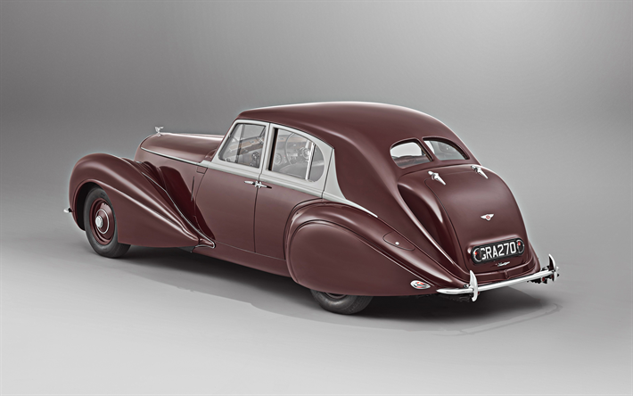 1939, Bentley Mulliner tarafından Korniş, 2019 Rekreasyon, dış, dikiz, retro araba, kırmızı Korniş, Bentley
