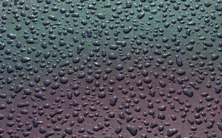 struttura del metallo con gocce d&#39;acqua, metallo, sfondo, struttura del metallo, le goccioline di acqua sul metallo, maglia di metallo texture