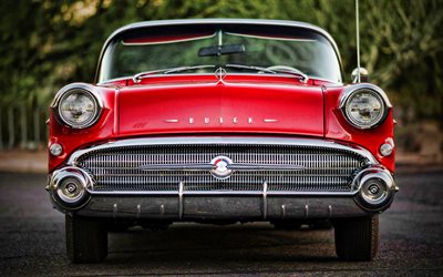 Buick Roadmaster Convertible, front view, 1957 cars, retro cars, american cars, 1957 Buick Roadmaster Convertible, Buick