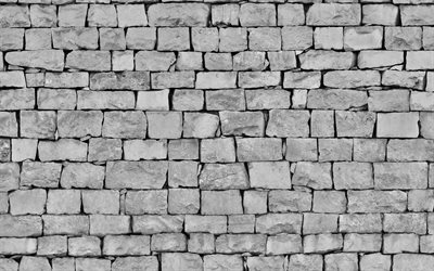 gray bricks background, macro, gray bricks, gray brickwall, bricks textures, brick wall, bricks background, bricks, wall, gray stone background, identical bricks
