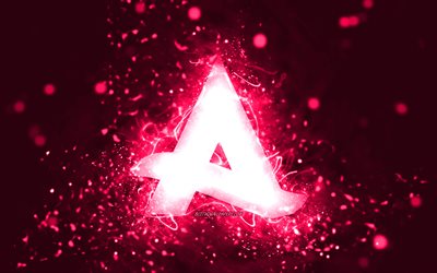 Afrojackin vaaleanpunainen logo, 4k, hollantilaiset DJ: t, vaaleanpunaiset neonvalot, luova, vaaleanpunainen abstrakti tausta, Nick van de Wall, Afrojack -logo, musiikkit&#228;hdet, Afrojack