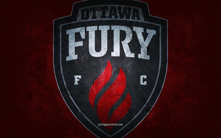Download wallpapers Ottawa Fury FC, Canadian soccer team, red
