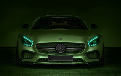 Mercedes-AMG GT, front view, 2021 cars, C190, supercars, sportscars, 2021 Mercedes-AMG GT, german cars, Mercedes