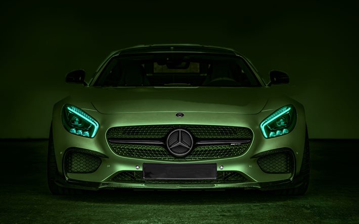 Mercedes-AMG GT, vue de face, 2021 voitures, C190, supercars, voitures de sport, 2021 Mercedes-AMG GT, voitures allemandes, Mercedes