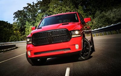 pickups, 2017, Dodge Ram 1500, Night Package, road, tuning, SUVs