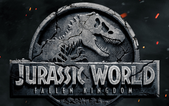 Jurassic World Laskenut Kuningaskunta, 2018 elokuva, juliste, logo