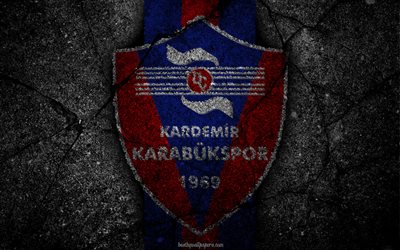 Kardemir Karabukspor, logo, art, Super Lig, soccer, football club, Karabukspor, grunge, Kardemir Karabukspor FC