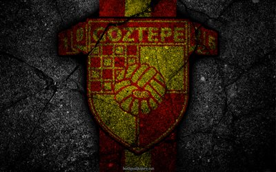 Goztepe, logo, art, Super Lig, soccer, football club, grunge, Goztepe FC