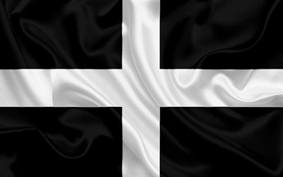 Le comt&#233; de Cornwall Drapeau, l&#39;Angleterre, les drapeaux des comt&#233;s anglais, Drapeau de Cornwall, Comt&#233; Britanniques Drapeaux, drapeau de soie, Cornwall