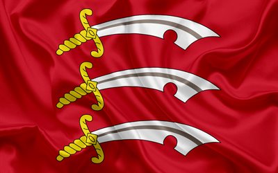 Condado De Essex Bandeira, Inglaterra, bandeiras dos munic&#237;pios ingl&#234;s, Bandeira de Essex, Brit&#226;nico Condado De Sinalizadores, seda bandeira, Essex