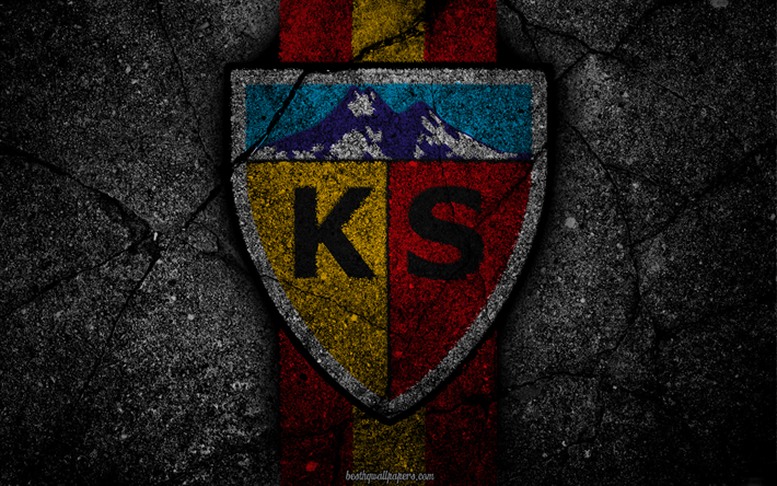 Kayserispor, el logotipo, el arte, la Super Lig, f&#250;tbol, club de f&#250;tbol, el grunge, el Kayserispor FC