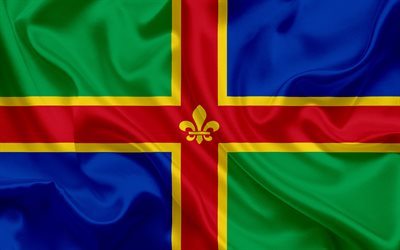 Grevskapet Lincolnshire Flagga, England, flaggor av engelska l&#228;n, Flaggan i Lincolnshire, Brittiska Flaggor L&#228;n, silk flag, Lincolnshire