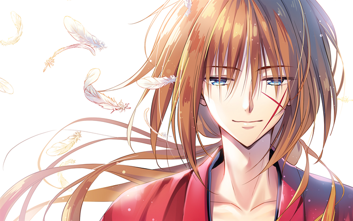 Kenshin Himura, huvudpersonen, konstverk, manga, Rurouni Kenshin