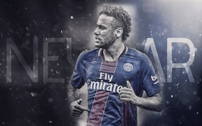 Neymar, fan art, de cr&#233;ation, le PSG, Neymar JR, le football, les stars du football, le Paris Saint-Germain