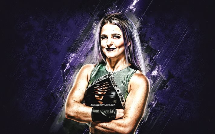 Candice LeRae, WWE, american wrestler, portrait, purple stone background, Candice Gargano