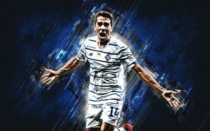 كارلوس دي بينا, دينامو كييف, لاعب كرة قدم أوروغواي, الحجر الأزرق الخلفية, كرة القدم, عمودي