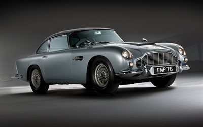 Aston Martin DB5, 1964, vintage cars, classic cars, rarities, silver DB5