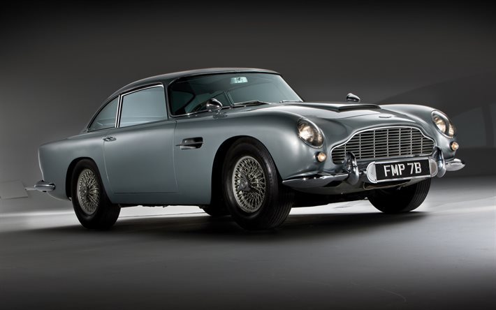 O Aston Martin DB5, 1964, carros antigos, carros cl&#225;ssicos, raridades, prata DB5