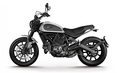Ducati Scrambler Ico, 2017, superbikes, 5K, gris motocicleta