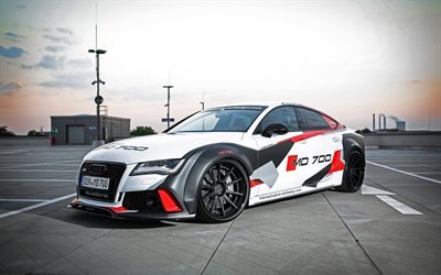 Audi RS7, Tuning Audi, Exclusive Cardesign, black wheels, Audi