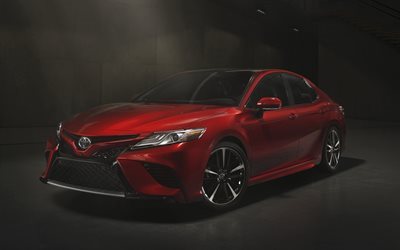 Toyota Camry, 2017, XSE, rosso Camry, Camry 2017, berlina