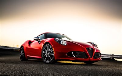 Alfa Romeo 4C Coupe, supercars, 2018 cars, sportscars, Alfa Romeo
