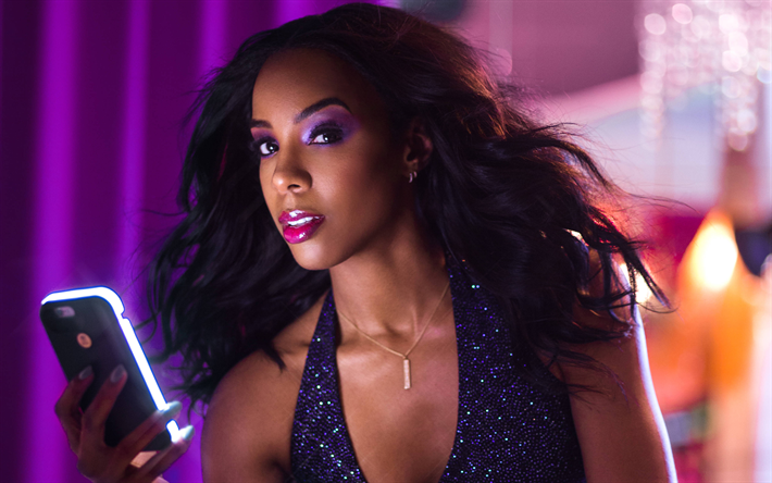 Kelly Rowland, Amerikkalainen laulaja, muotokuva, make-up, valokuva ampua, rytmi ja blues
