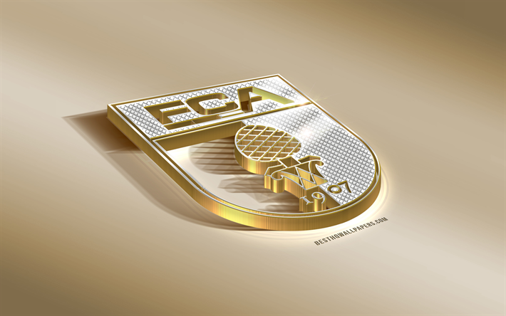 FC Augsburg, Tysk fotboll club, golden silver logotyp, Augsburg, Tyskland, Bundesliga, 3d gyllene emblem, kreativa 3d-konst, fotboll