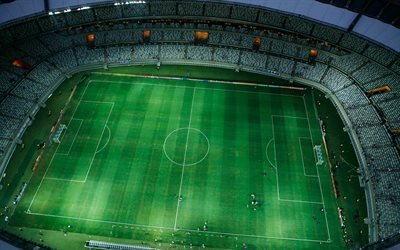 El Estadio Mineirao, vista a&#233;rea, estadio vac&#237;o, el f&#250;tbol, el Cruzeiro Estadio, estadio de f&#250;tbol, Brasil, Mineirao, estadios brasile&#241;os