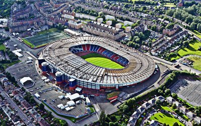 Hampden Park, Queens Park FC Stadium, de Glasgow, Escocia, reino unido, Escocia Estadio de F&#250;tbol