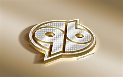 Hannover 96, Alman Futbol Kul&#252;b&#252;, altın g&#252;m&#252;ş logo, Hannover, Almanya, Bundesliga, 3d altın amblemi, yaratıcı 3d sanat, futbol