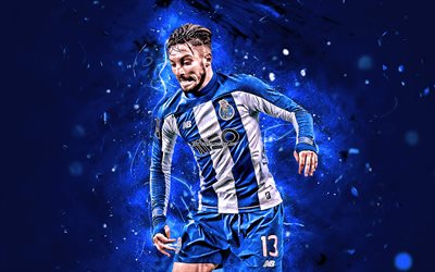 Alex Telles, 2019, FC Porto, Premier League, f&#246;rsvarare, brasiliansk fotbollsspelare, Alex Nicolao S&#229;dana, neon lights, fotboll