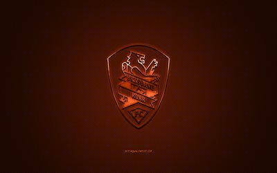 Brisbane Roar FC, Australian football club, A-League, orange logotyp, orange kolfiber bakgrund, fotboll, Brisbane, Australien, Brisbane Roar logotyp