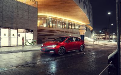 Toyota Corolla, 2020, esterno, vista frontale, rosso berlina, la nuova Corolla rosso, auto Giapponesi, Toyota