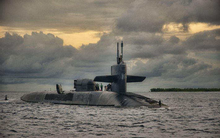 Download wallpapers USS Georgia, SSGN-729, 4k, american attack submarine,  United States Navy, US army, submarines, US Navy, Ohio-class, USS Georgia  SSGN-729 for desktop free. Pictures for desktop free