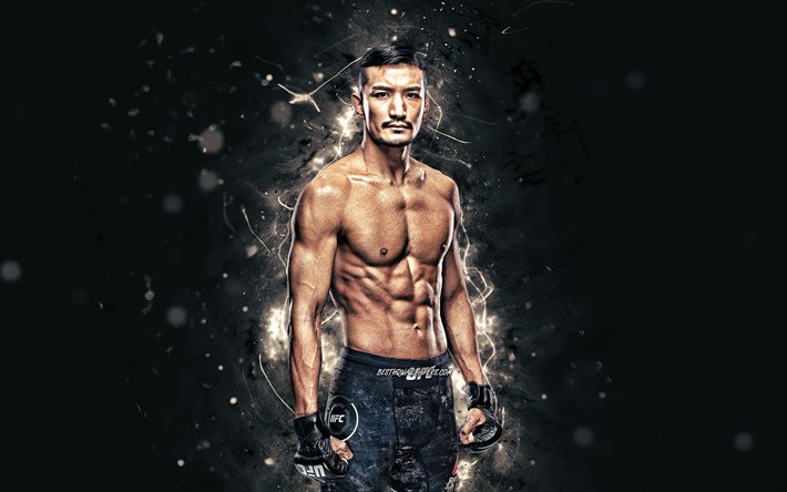 Kang Kyung-ho, 4k, n&#233;on blanc, Sud-cor&#233;en combattants, MMA, UFC, arts martiaux Mixtes, Kang Kyung-ho 4K, les combattants de l&#39;UFC, MMA fighters