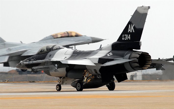 General Dynamics F-16 Fighting Falcon, luz de am&#233;rica de combate, el F-16C, aeronaves militares estadounidenses, la Fuerza A&#233;rea de EEUU, Ej&#233;rcito de los estados unidos, aviones militares