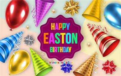 Buon Compleanno Easton, Compleanno, Palloncino, Sfondo, Easton, arte creativa, Felice Easton compleanno, seta, fiocchi, Easton Compleanno, Festa di Compleanno