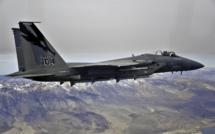 McDonnell Douglas F-15 Eagle, caccia americano F-15, aerei militari, US Air Force, US Army
