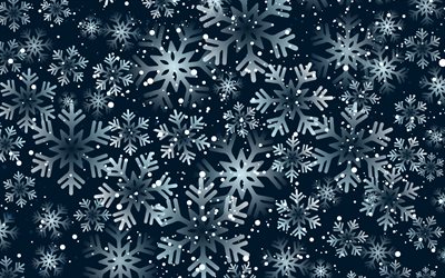 rakenne lumihiutaleet, sininen tausta lumihiutaleet, talvi tekstuuri, talvi tausta, talven taidetta, lumihiutaleet
