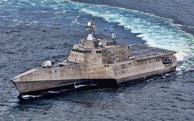 USS Coronado, LCS-4, 4k, littoral combat ship, Marina de los Estados unidos, ej&#233;rcito de los estados unidos, buque de guerra, LCS, USS Coronado LCS-4, de la US Navy, la Independencia de clase