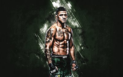 Gilbert Ustioni, UFC, brasiliano fighter, ritratto, pietra verde di sfondo, Ultimate Fighting Championship