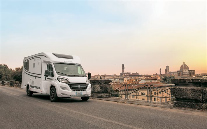 Etrusco T 5900 FB, 4k, camping-cars, 2020 bus, HDR, concepts de voyage, maison sur roues, Etrusco