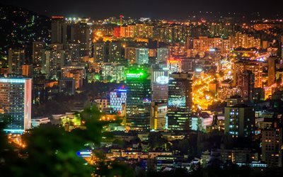 night city, Sarajevo, Bosnia and Herzegovina, lights