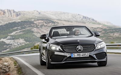 Mercedes-AMG C43 Cabriolet, 2016, tie, liikkeen, 4MATIC
