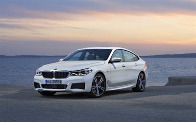 BMW 640i GT, 4k, 2018 السيارات, بي ام دبليو 6 سلسلة GT, السيارات الألمانية, BMW